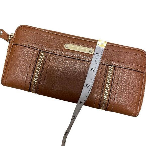 Michael Kors Moxley Zip Around Leather Wallet Deep Tan - Picture 6 of 6